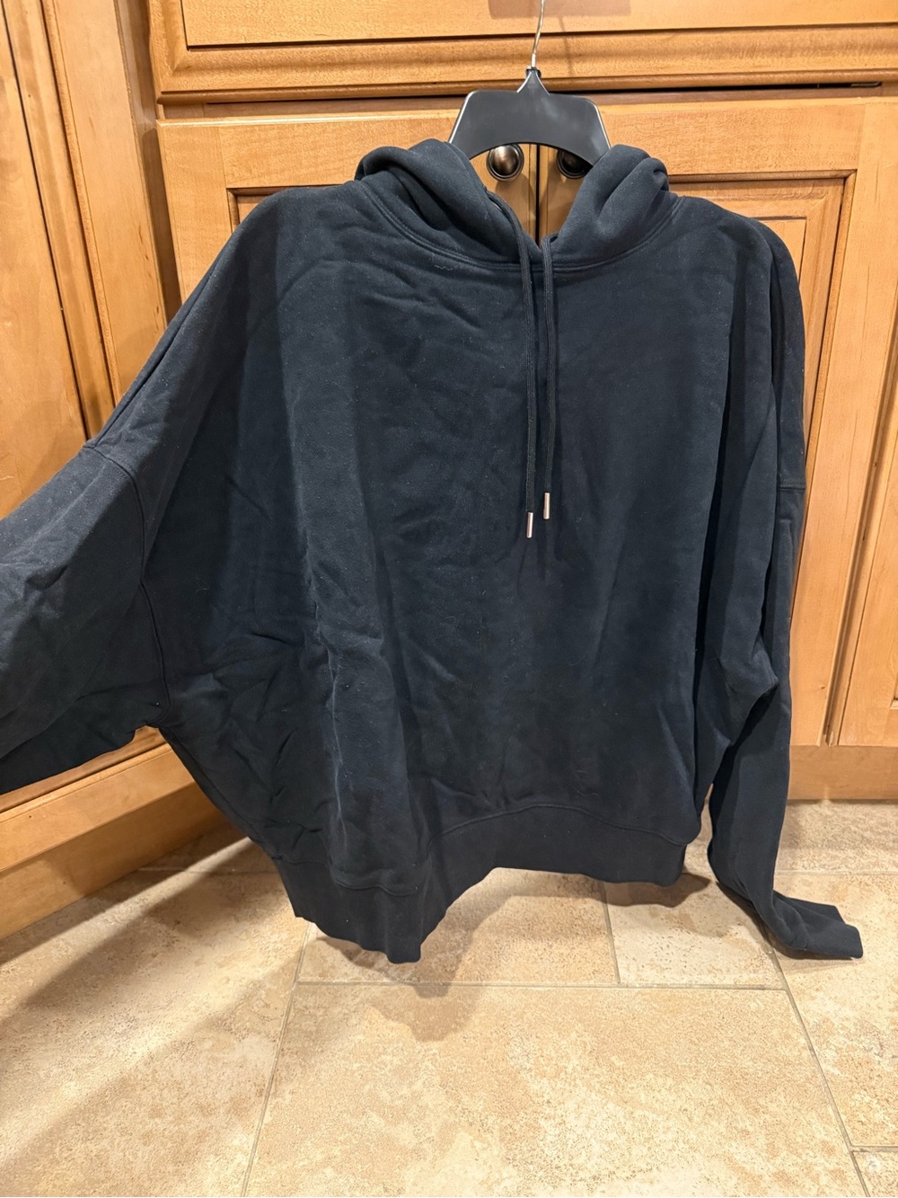 Women’s Black Hooded Pullover Sweatshirt